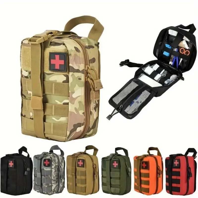 Kits de primeros auxilios tácticos, bolsa médica de emergencia para caza al aire libre, coche, Camping, herramienta de supervivencia Molle, bolsa