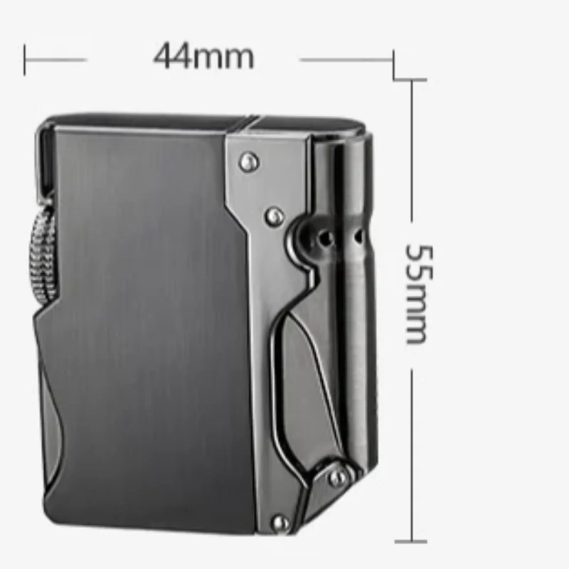 Smoking Accessories 2024 New Portable Metal Windproof Cigar Cigarette Lighter Gift Butane Gas Lighter Unusual Torch Lighters