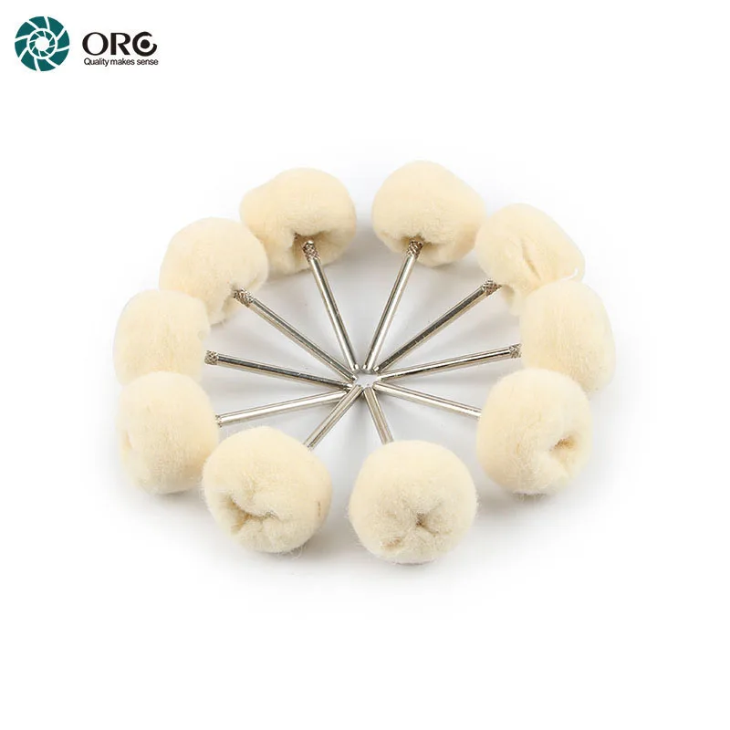 ORO 12pcs Mounted Cotton Polishing Mop Mini Flannel Buff 22mm 25mm 3/32