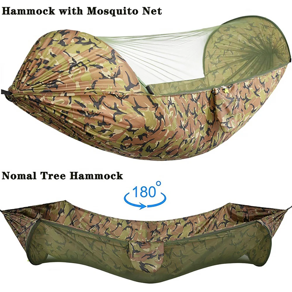 Hammock Tourist Outdoor Portable Hammocks With Mosquito Net Waterproof Camping For Leisure Shelters Survival Ultralight Large