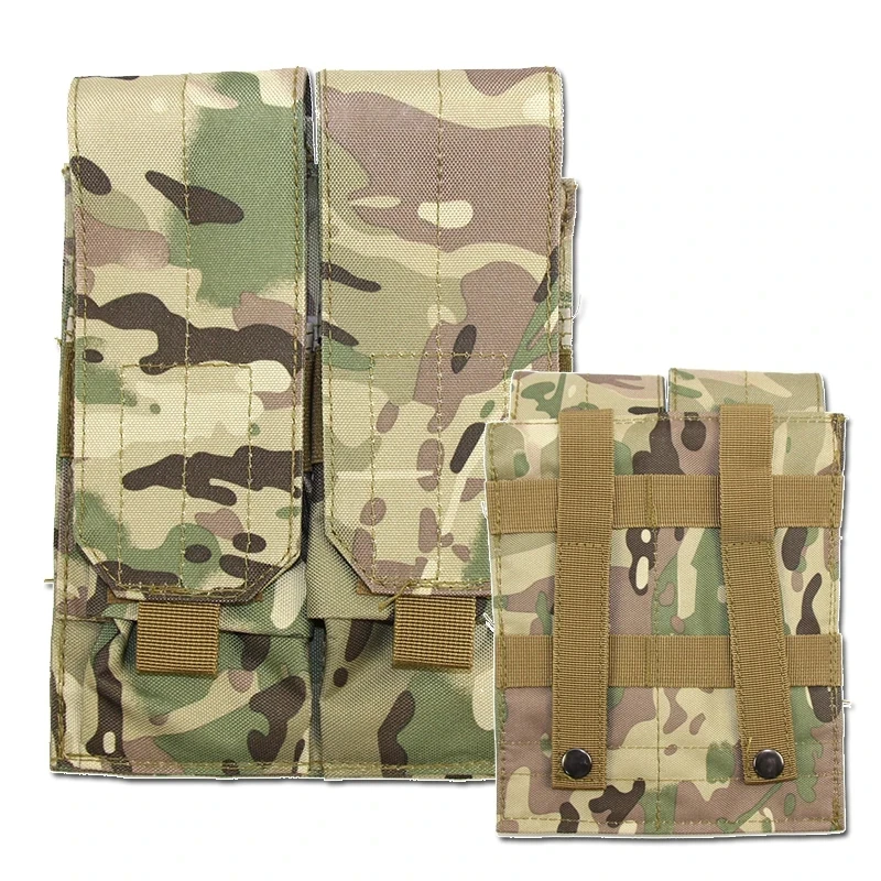 Militare tattico MOLLE Triple Magazine Pouches Double Army Shooting Mag Pouch Wargame Paintball Pouch Equipment per M14 Ak47
