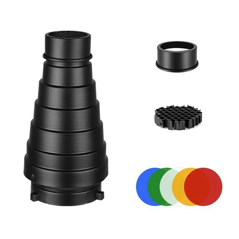 Mount Large Flash Snoot Photography Studio Flash Light Fittings Accessories For Godox S-Type DE300 SK400 II