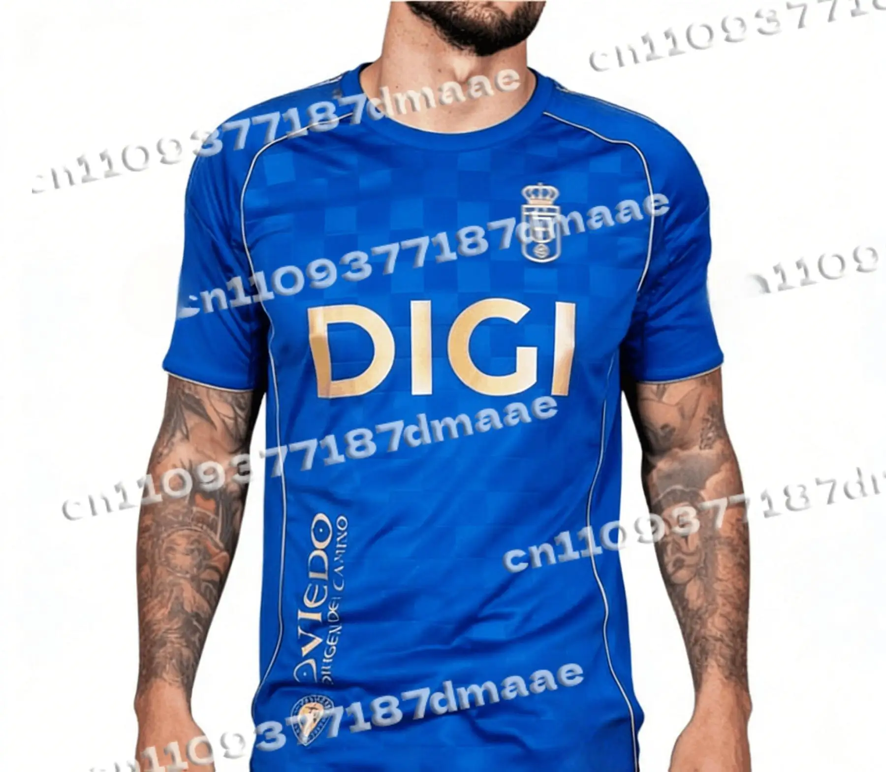 Camiseta deportiva informal para niños y adultos estilo Oviedo, camiseta de fútbol, camiseta de fútbol de manga corta transpirable