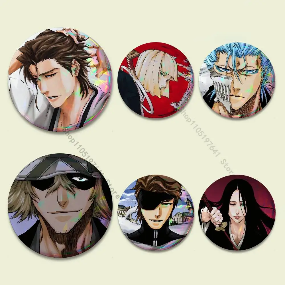 

Anime B-Bleach-ES Badges Button Round Creative Pin Brooch Badge Bag Decor Fans Collect Friends Gifts