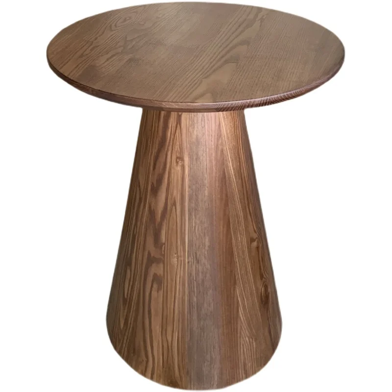 원형 나무 커피 테이블 이미지