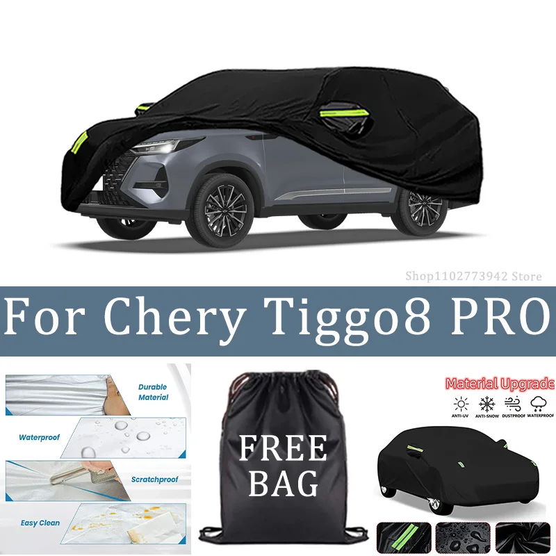 

For Chery Tiggo8 PRO Car Cover Full Covers with Reflective Strip Dustproof UV Scratch-Resistant Sunscreen Protective cover