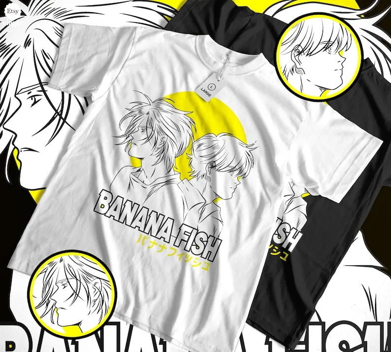 Unisex Ash & Eiji Moonlight T-Shirt - Vintage Anime Tee