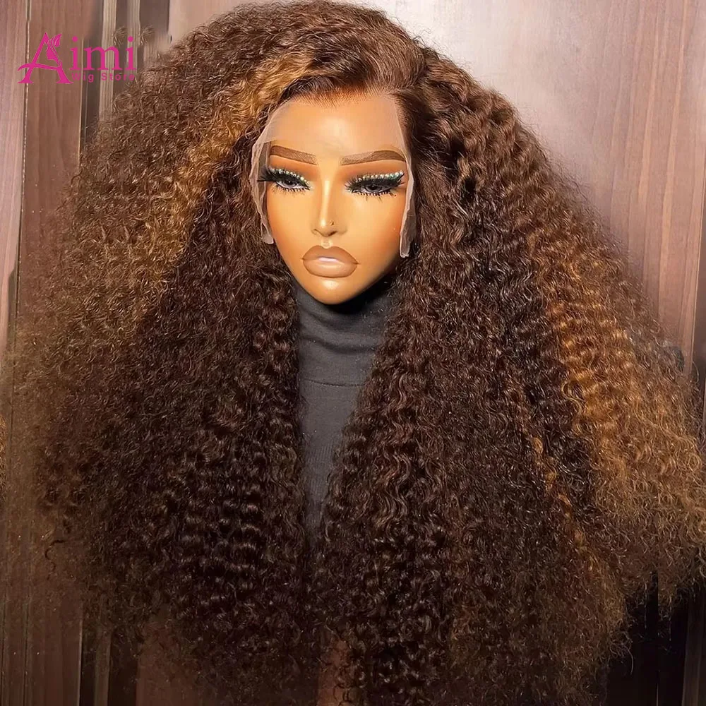 40 بوصة تسليط الضوء على 4/27 موجة عميقة شعر الإنسان مجعد الباروكات 13x6 الدانتيل شعر مستعار أمامي البرازيلي 100% شعر الإنسان موجة المياه الدانتيل شعر مستعار أمامي