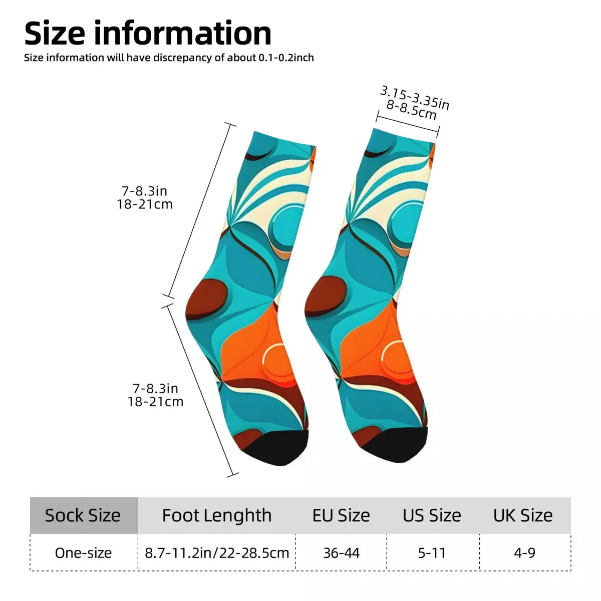 Szalona kompresja Nostalgia In Motion Sock dla mężczyzn Harajuku Seamless Pattern Crew Sock Casual