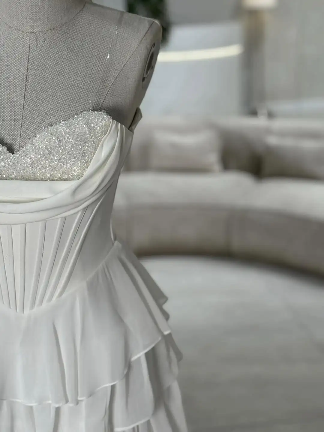 Vestido de noche de tul con volantes escalonados, corsé plisado de espina de pescado con lentejuelas y escote en forma de corazón, vestido de fiesta de graduación nupcial para boda