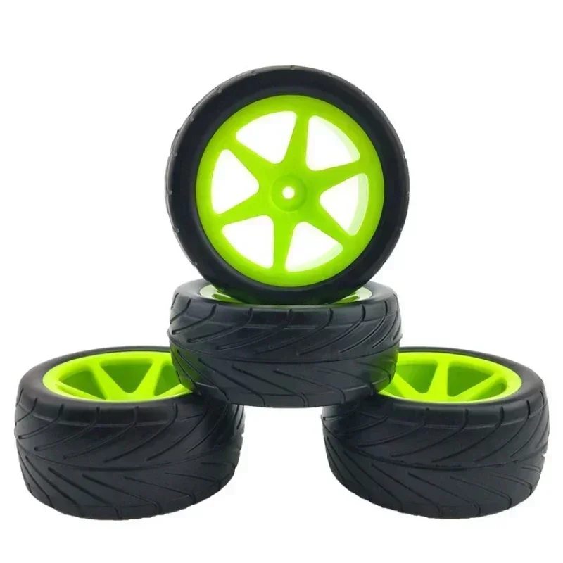 4 PCS For 1/10 Off-Road Vehicle Tire HPI WR8 Running Broker Road Tire Flat Running Tire LC 1/10 Off-Road Vehicle
