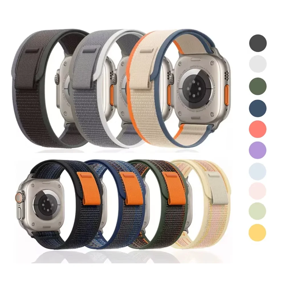 Trail Loop Armband für Apple Watch 11 42/46mm 44mm 40mm 41mm 45mm Sportarmband iWatch Series 9 8 7 5 Se3 10 Ultra 3 2 49mm