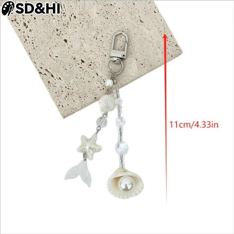 

Милый океанский стиль, морская звезда, жемчужная цепочка для телефона, ремешок для камеры CCD, очаровательные аксессуары, брелок для девочек, подвеска, сумка, украшения, подарок