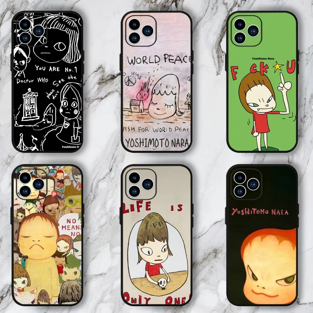 Yoshitomo Nara Art Phone Case For Samsung Galaxy S22 S23 Ultra S21 S20 FE Plus Note 20 Soft Cover