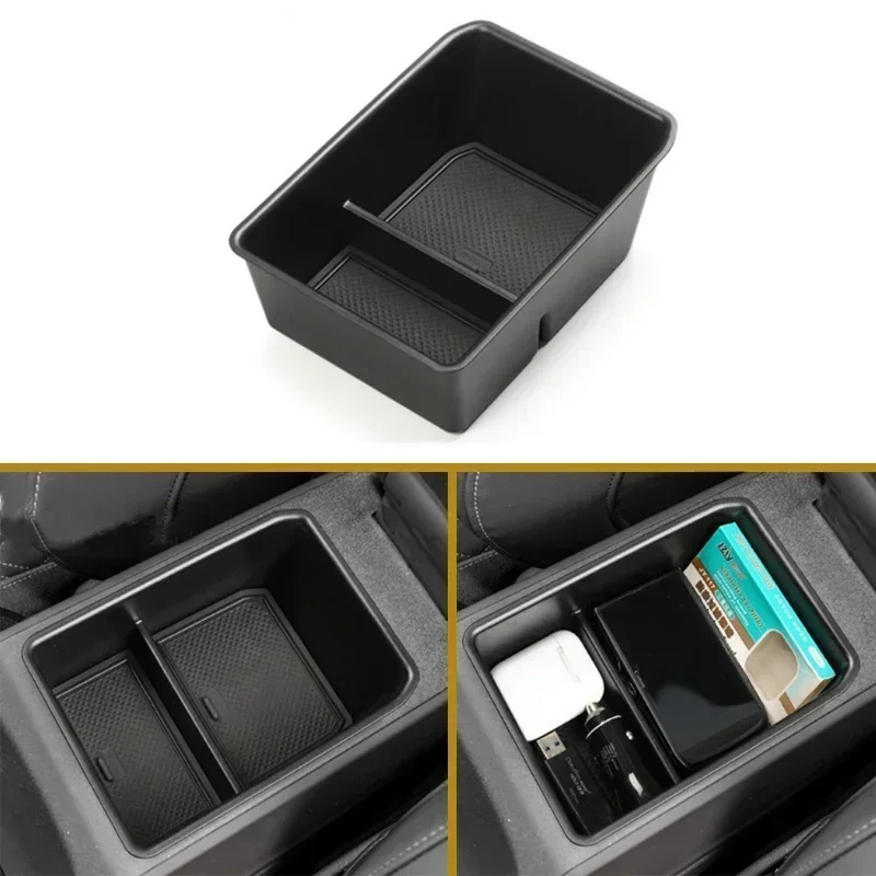 Car central armrest storage box sorting container tray For Audi Q4 Q5 Etron E-Tron 2022-2024 car Accessories