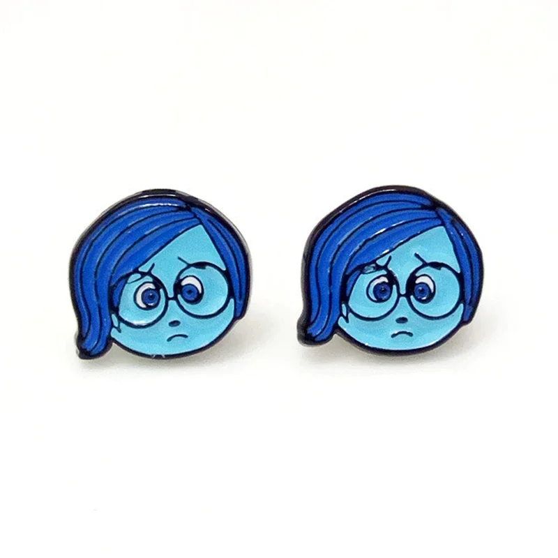 

Disney Inside Out 2 Earrings New Anime Character Kawaii Girl Cute Sad Earrings Stud Ladies Fashion Jewelry Accessories Gift