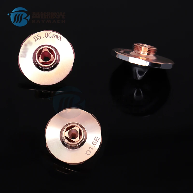 HAN'S Laser Cut D2.0C Double Layer D28 Hexagon Overspeed Nozzles D1.6Xswx HAN'S D5.0PR SuperoverT3 Red Copper Fiber Laser Nozzle