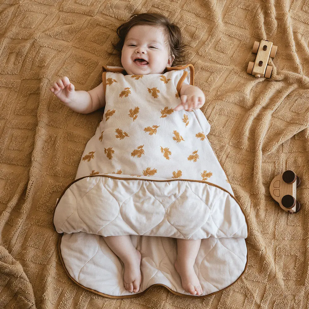 Saco de dormir sin mangas para bebés de 0 a 24 meses, de algodón fino saco de dormir, manta para dormir, otoño e invierno, 2,5 tog