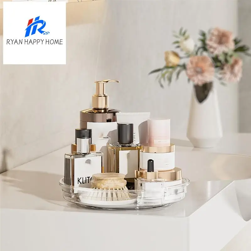 

Clear Lazy Susan Organizer For Cabinet, Kitchen, Refrigerator Rotating Spice Organization