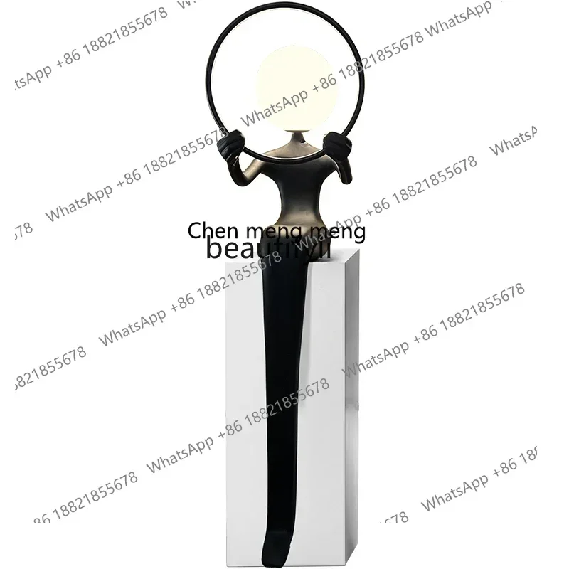 

R Welcome figure sculpture floor lamp abstract humanoid exhibition hall sales department hotel soft decoration ornament R