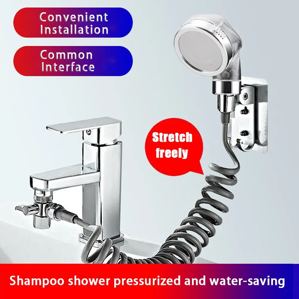 Handheld Faucet Diverter Valve Shower Head For Home Bathroom Kitchen Faucet Adapter Set Adjustable Diverter Valve Faucet