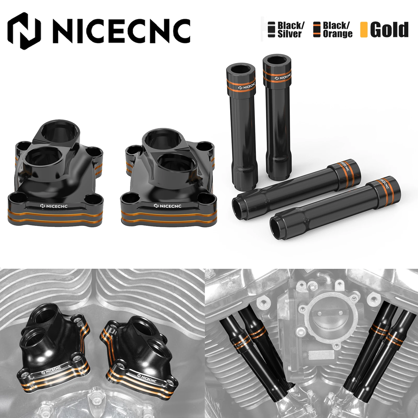 

For 2017-2024 Harley Street Glide FLHX Tappet/Pushrod Covers Electra Glide Police FLHTP Ultra Limited FLHTK Road King FLHR