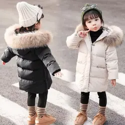 New Winter Down Thick Warm Jacket Girls Waterproof Hooded Coat Children Outerwear Clothing Teenage Kids Parka Snowsuit 2022