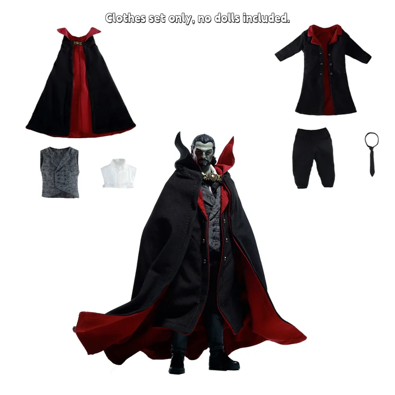 

Ручная работа по индивидуальному заказу в масштабе 1/12, Monster Force Dracula Vampire Count, тканевый наряд, модель, аксессуары, коллекция фигурок, украшение
