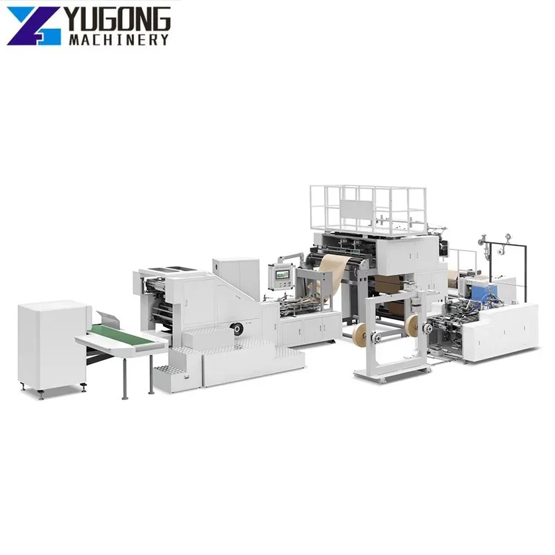 YG Square Bottom Paper Bag Machine Paper Bag Printer Equipment Automatic Production Line Food Paper Bag Making Machine for Sale