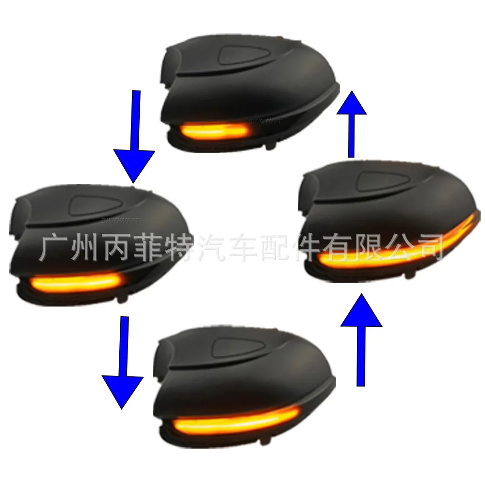 2pcs For Volkswagen Golf MK6 GTI 6 R line Touan LED rearview mirror turn signal light