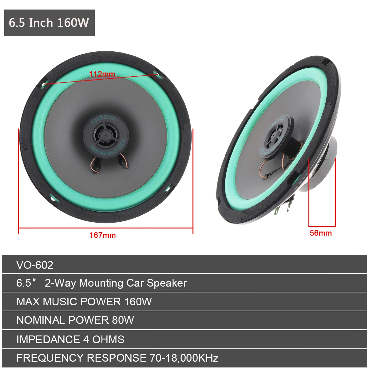 1pc 4/ 5 /6.5 Inch Car Speakers Universal HiFi Coaxial Subwoofer Car Audio Music Stereo Full Range Speakers for Car Auto Speaker