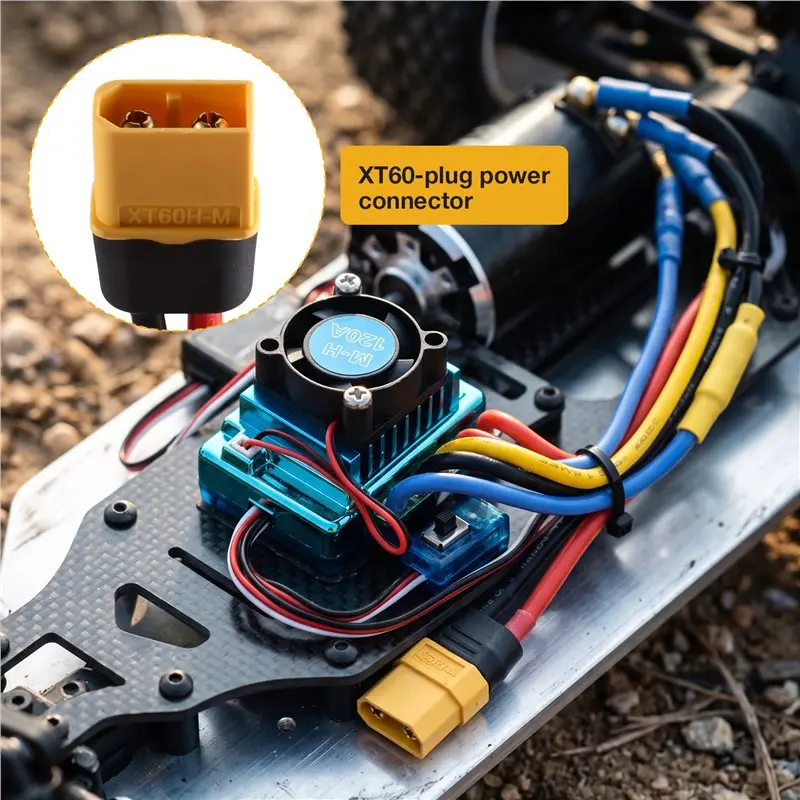 FBIL-Speed Controller 120A Brushless ESC With XT60 Plug 4.0Mm Banana Connector For 540/3650/3670 RC Car Boat Motor 2-3S