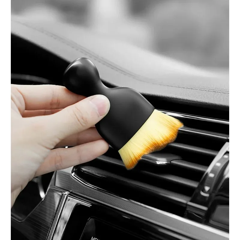 4/10pcs Car Interior Cleaning Brushes – Soft Fur Detailing Tools for Air Vents, Crevices & Dust Removal image 5