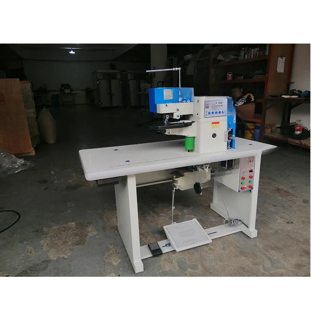 Automatic Hot Cement Gluing Edge Folding Machine for Shoe Bags Suitcases Leather Processing