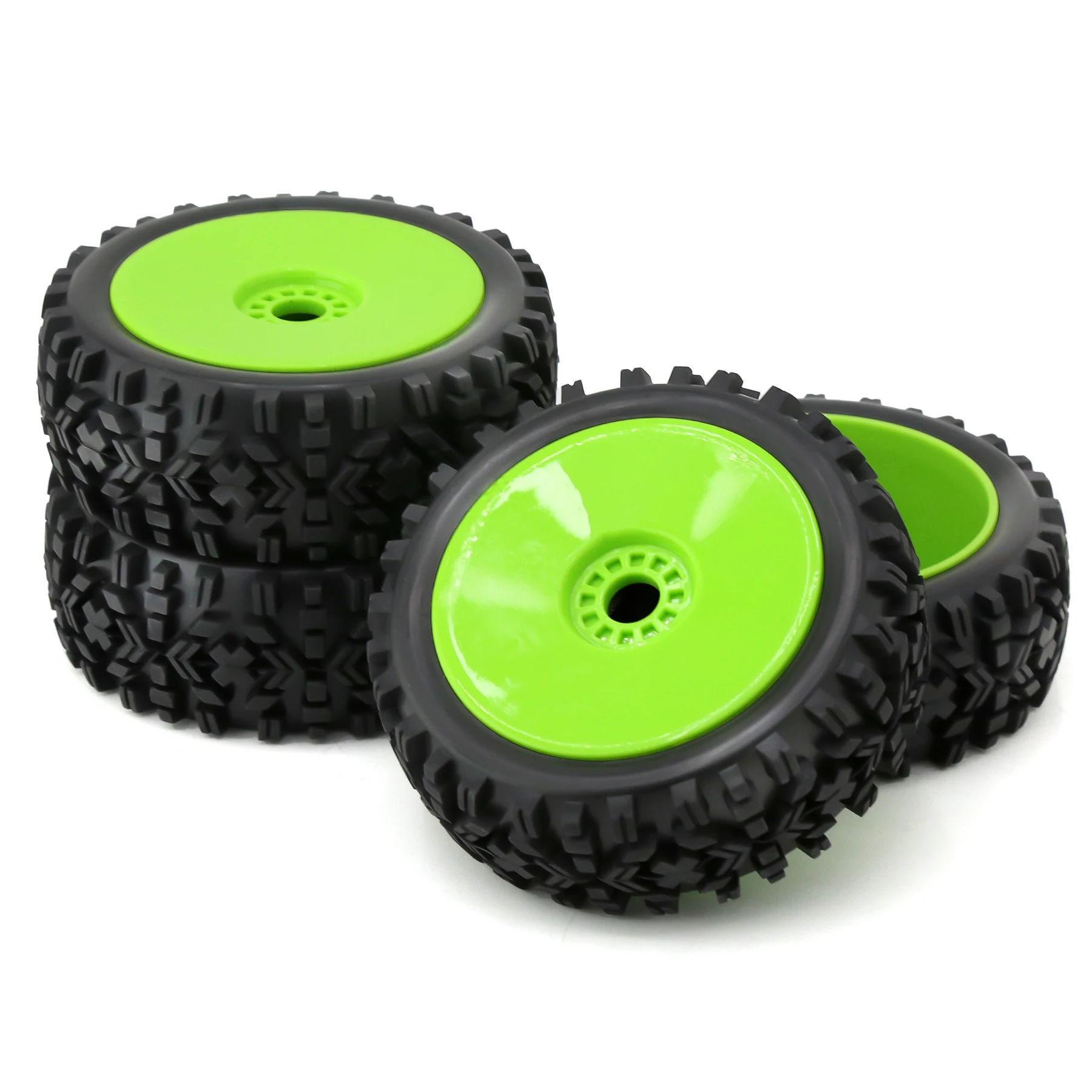 RC 1/8 Buggy Tires and Wheels 17mm Hex Rubber Off Road Tyres for 1:8 Buggy Truck Car HSP Kyosho MP10 VRX HPI Hobao ARRMA Typhon