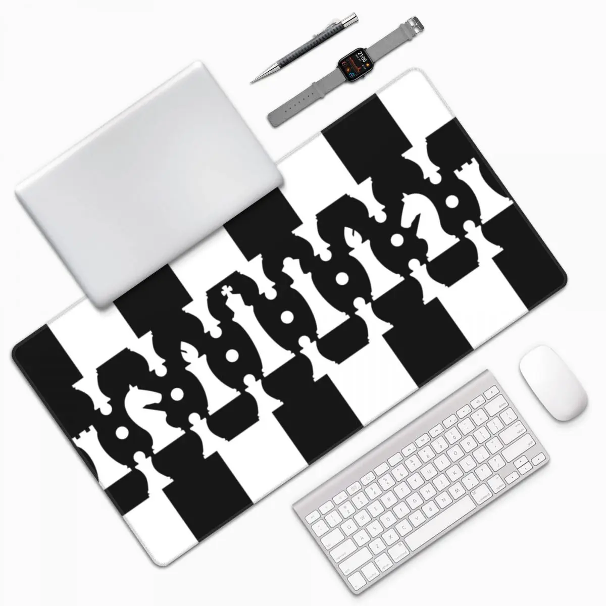 

Chess Pieces On Board Chessboard Large Mouse Pad Computer Keyboard Mouse Mat Gaming PC Laptop Desk Mat Office Accessories Table