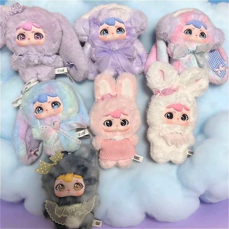 

Tian Bao Mei 100% Sweet Life Theme Series Blind Box Kawaii Cartoon Fluffy Plush Doll Mystery Box Soft Rabbit Ears Keychains Gift