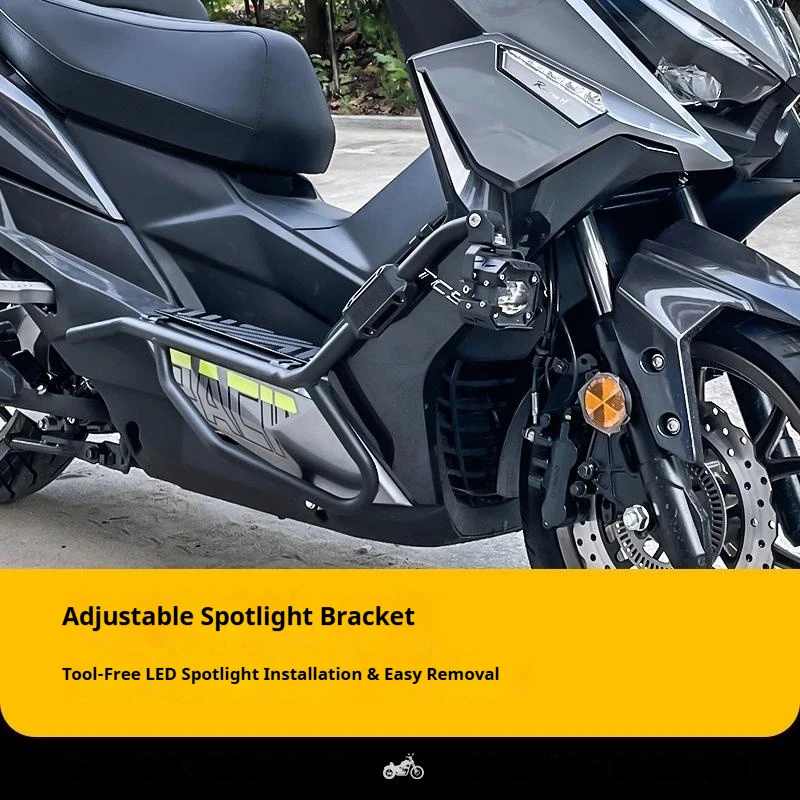 Motorcycle Crash Bar Bumper Protector With Auxiliary Spotlight Bracket Modified Accessories For KYMCO Racing H150 Scooter