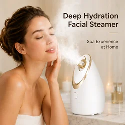 KSKIN Facial Steamer Portable Warm Mist Sprayer Home Spa Deep Hydrating Moisturizing Pore Cleansing Facial Skin Care Device