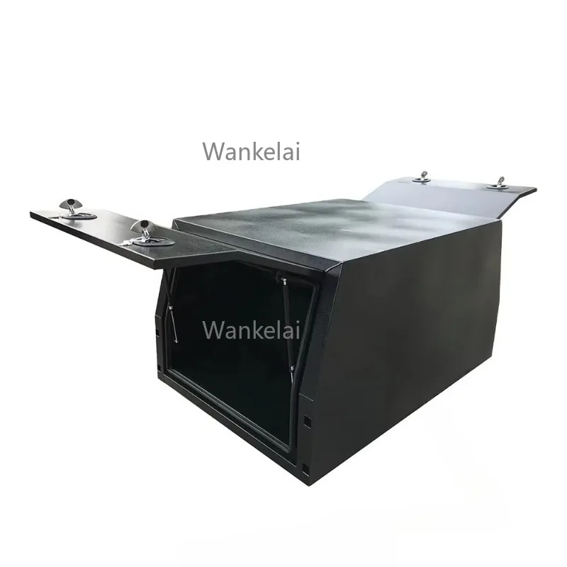 

1200*1770*860mm Jack Off Black Powder Coated Flat Alloy Aluminum Ute Truck Trailer Canopy Toolbox Gull Wing with 2doors