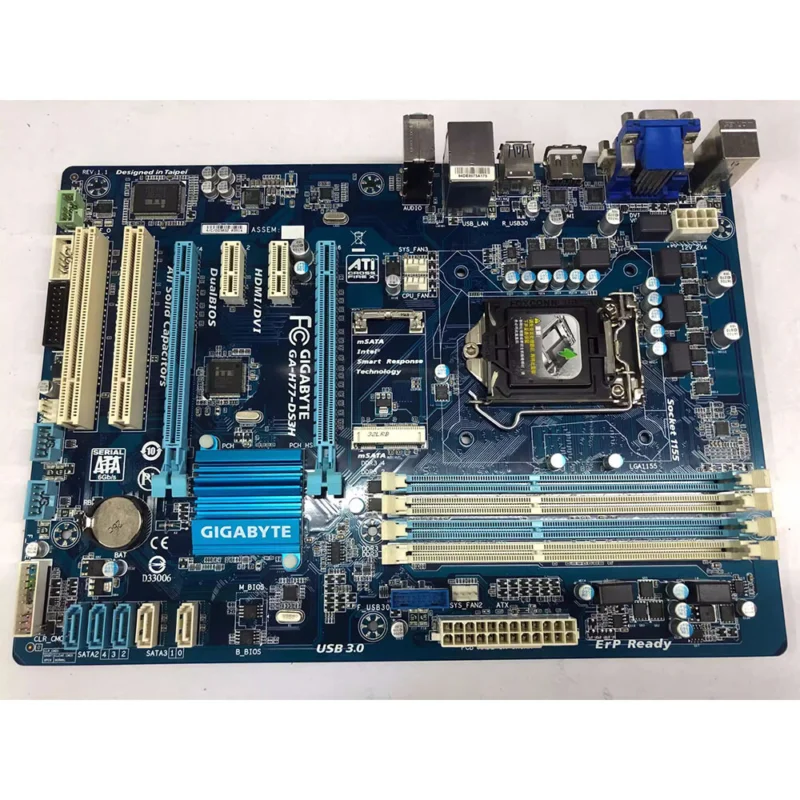 For Gigabyte GA-Z77-DS3H(rev.1.0) Z77 motherboard USB3.0 SATA3.0  LGA1155