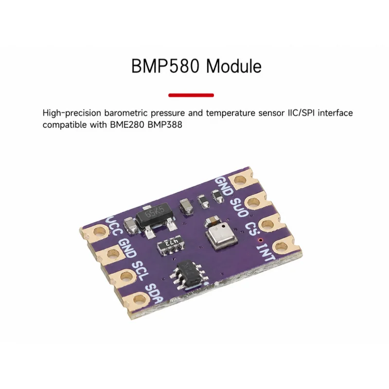 5pcs BMP580 High-Precision Atmospheric Pressure and Temperature Sensor Module IIC/SPI Interface Compatible with BME280