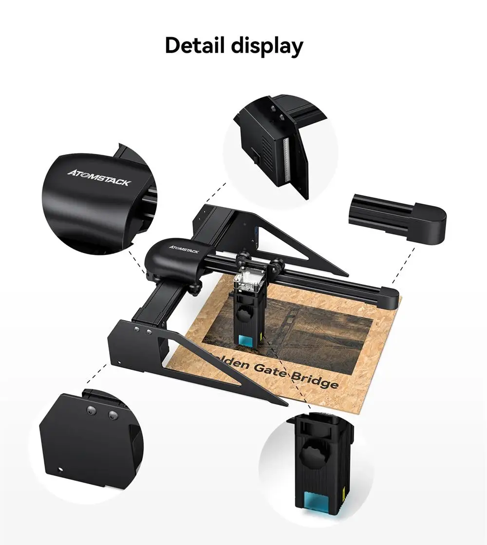 ATOMSTACK P7 M30 macchina per incisione Laser portatile Cutter taglio del legno incisore Laser a braccio singolo protezione degli occhi incisione