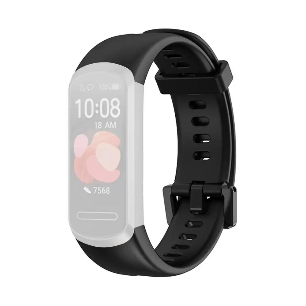 Buckle Wristbands Sports Replacement Watch Band Soft Wrist Strap Silicone Strap For HUAWEI Band 4 ADS-B29 Honor Band 5i ADS-B19