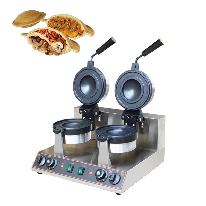 

Double head UFO Hamburger Gelato Panini Press Semlor Paczki Krapfen BakerMaker Commercial Ice Cream Burger Waffle Machine