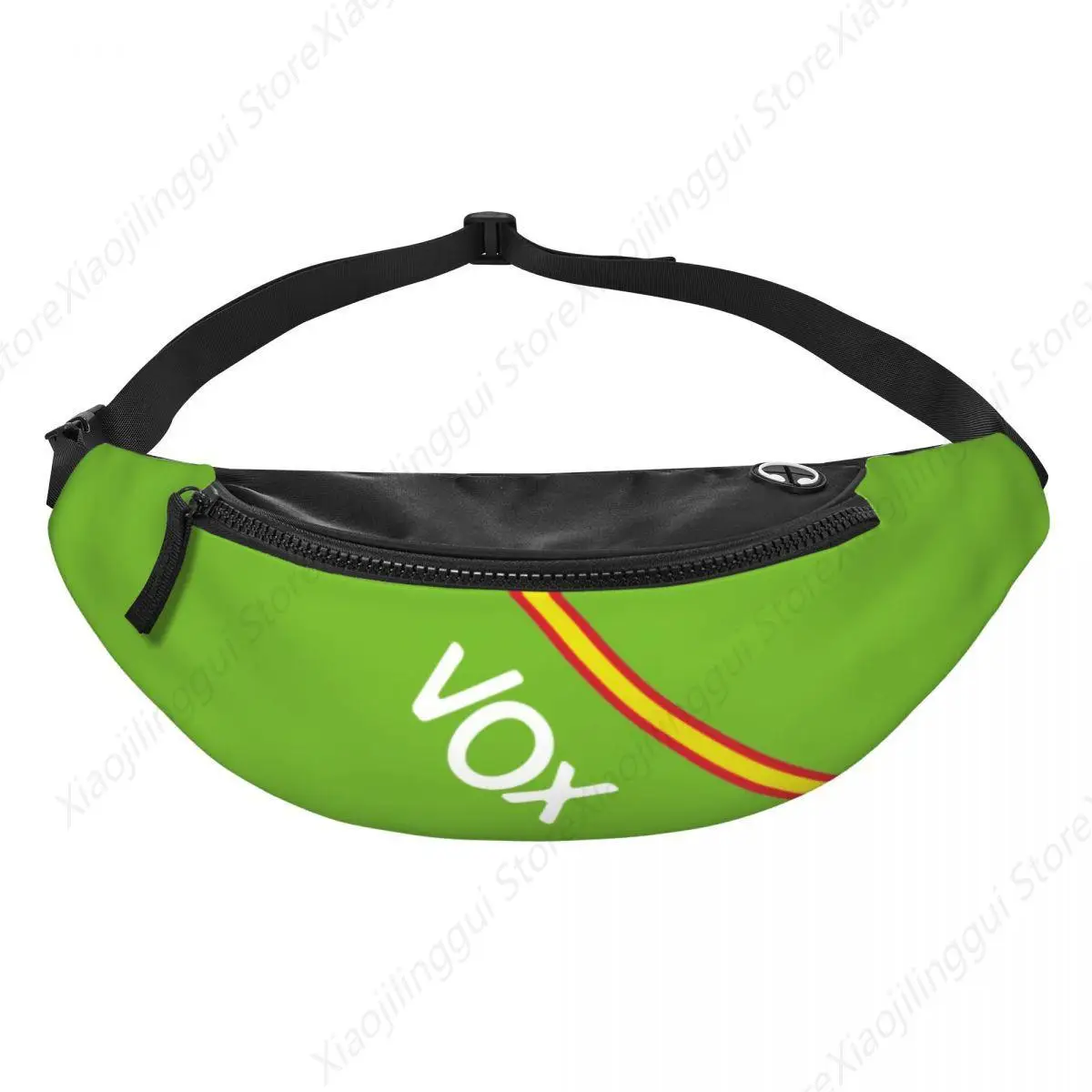 Spain Vox Stripe Flag Fanny Pack for Men Women Fashion Spanish Political Party Crossbody Waist Bag Traveling Phone Money Pouch