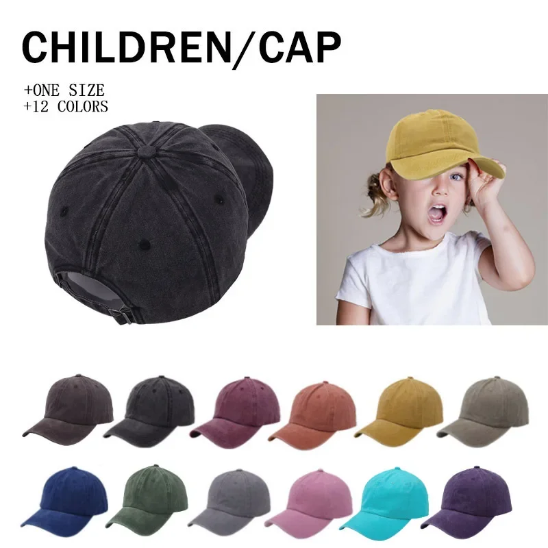 

3-6 Years Old Outdoor Baby Boy Baseball Cap Kids Summer Autumn Snapbacks Casual Basic Hats for Children 12 Colors
