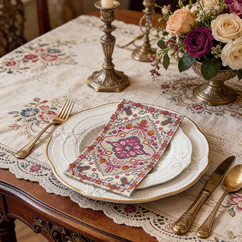 

10/20 Sheets of 33 * 40cm 2Ply Retro Persian Style Long Printed Napkins for Party Decoration, DIY Decoupage Paper