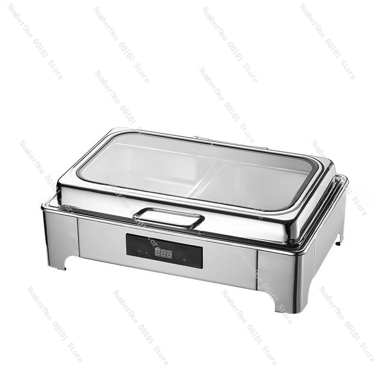 

Stainless Steel Buffet Stove Commercial Alcohol Electric Heating Flip Cover