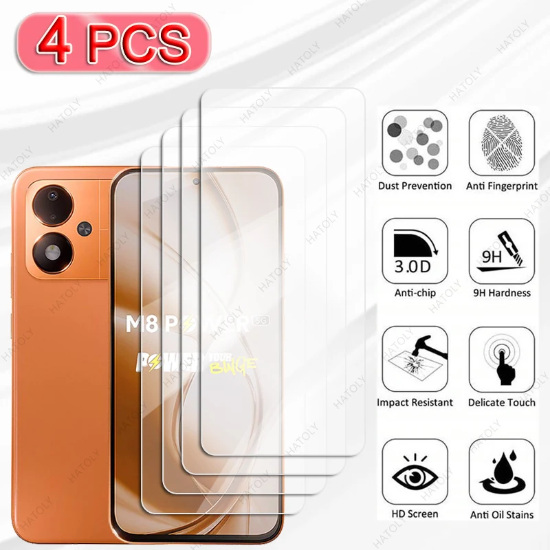 For Xiaomi Poco M8 Power Glass HD Clear Protective Film For Poco M8 Power 5G Front Film Screen Protector Camera Lens Protector